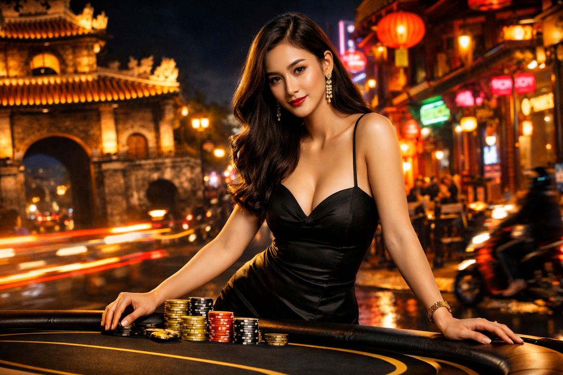 Không khí neon đêm Huế và thưởng VIP trên nền tảng 1099