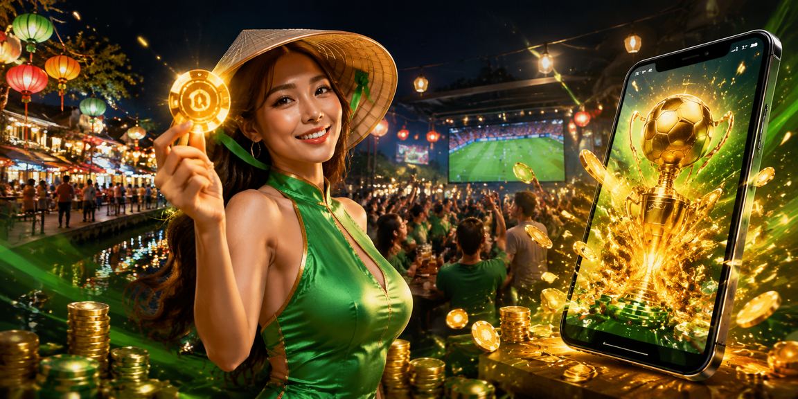 Người dùng đang chơi casino trên điện thoại di động tại bãi biển Phú Quốc